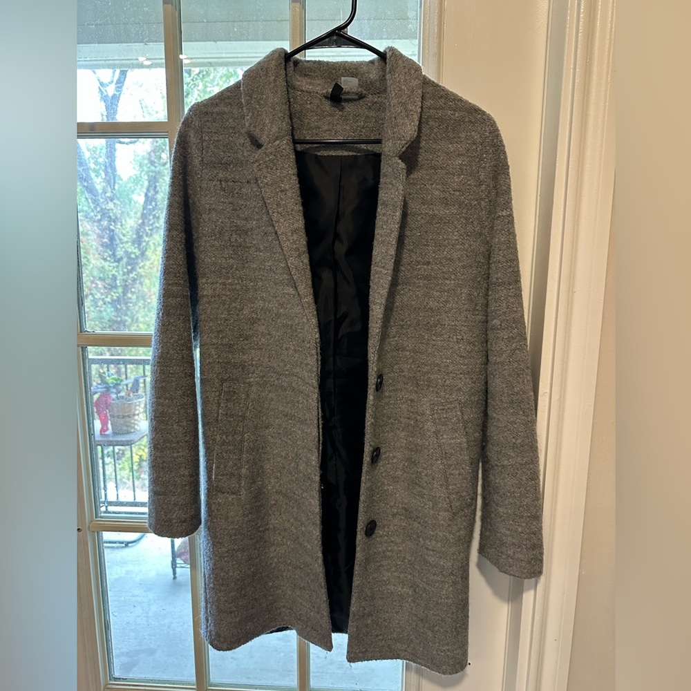 H&M gray wool coat; size 2.
